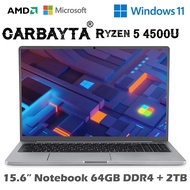 ┲15.6 Inch AMD Ryzen 5 R5 4500U Gaming Laptops MAX Ram 64GB DDR4 Max Rom  3TB SSD Windows 10 11 ☈☑