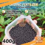 CS POTTERY 400GRAM BAJA KOPI ORGANIC FERTILIZER NPK 888 GARDENING BAJA ORGANIK FOR FLOWER FRUIT VEGE
