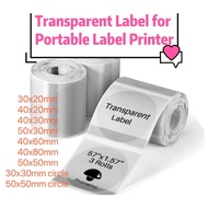 Transparent label For Marklife P50  Phomemo M110 / M220 / M200, QLabel E210  Clabel 221B Printer the