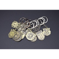 Football club Barcelona Real Madrid Liverpool Juventus Manchester United metal retro colo key chainR