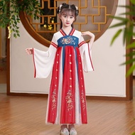 Hanfu Children Men Women Tang Suit Student Chinese Costume Ancient Costume Chinese Red Ancient Costu