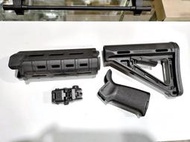 二手寄賣 9成新 PTS Magpul M4 授權 MOE護木+槍托+握把+後摺疊照門 4件組