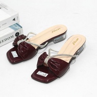 GV - 30 elegant korean style ribbon sandals for women - Maura Burgundy