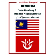Bendera Jalur Gemilang & Bendera Negeri Kelantan