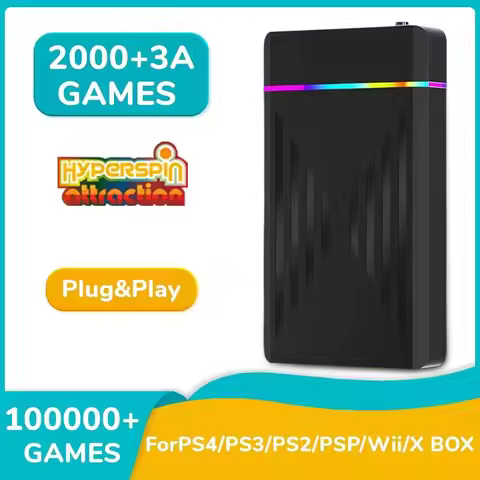 New 12TB Hyperspin Gaming HDD With 100000+ Retro Games For PS4/PS3/PS2/Wii/Wiiu/N64 Portable Game Ha