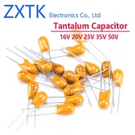 5PCS New Tantalum Capacitor 16V 20V 25V 35V 50V 0.1UF 0.22UF 0.33UF 0.47UF 100UF 220UF 1UF 2.2UF 4.7