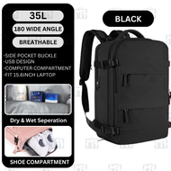 MR 15.6/16.1 Inch 35L Large Travel Backpack Woman Backpack Travel Beg Galas Belakang With Shoe Compa