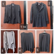 T.18 PRELOVED CARDIGAN OUTER BLAZER BLACKWanita BLACK GAUDI1