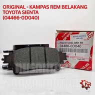 Sienta Rear BRAKE Pads ORIGINAL BRAKE PAD (04466-0D040)