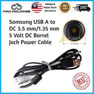 Samsung USB A to DC 3.5 mm/1.35 mm 5 Volt DC Barrel Jack Power Cable ASSY CABLE P-USB DC AH96-00647A