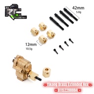 DjRC💢Yikong 4PCS Brass Wheel Hex Extended💢For 1/8 1/10 YK4082 YK4102 YK4103 YK6101 Yikong Rc Crawler