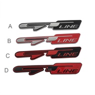 1 X Metal GT LINE Motorsport Logo Car Auto Side Fender Decorative Emblem Badge Sticker Decal Unversa
