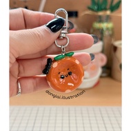 [Donglai] Handmade clay stress relief tablet keychain