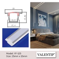 Aluminium Profile Casing LED Light Channel Strip Light LED Track Light Recessed Ceiling Corner YF125