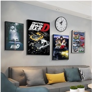 Unframed Printed Initial D Classic Japanese Anime JDM Car AE86 Manga Poster Canvas Modern Oil Painti