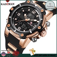 Original [KADEMAN]男神必备款🔥popular men's surface chart panel multifunctional waterproof tape watch