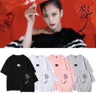 Blackpink JISOO Album ME Flower Same Style Short-Sleeved T-Shirt Loose Dropped Shoulder Printed Summ