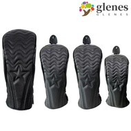 GLENES Golf Wood Cover, Waterproof PU Leather Golf Headcover, Protective Cover Mallet Putter Hybrid 