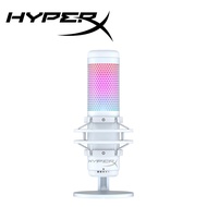 HyperX QuadCast S White Lighting USB Gaming Microphone, Stereo, Omnidirectional, Cardioid, Bidirectional, White-Grey (51