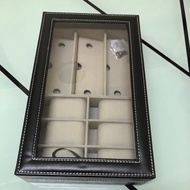 watch box kotak jam 6 slot jam dan 3 slot cermin mata