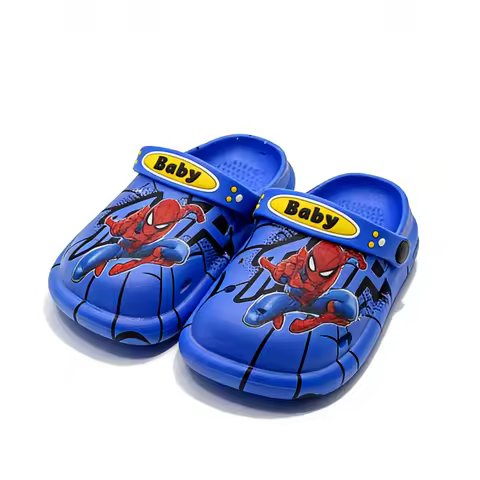 Marvel Children Cartoon Spider-Man Boy's Anti-slip Soft Bottom Sandals Summer Beach Shoes Slippers H