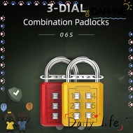 DAPHNE 6 Digit Button Password Lock Metal Security Travel Luggage Padlock