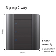 Kamanni modern lighting wall switch plug socket 3 pin plug socket wall light switch universal socke