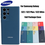 Original Samsung Galaxy S22 Ultra Plus Silky Silicone Case Back Protective Cover Shockproof Shell For Galaxy S22 5G