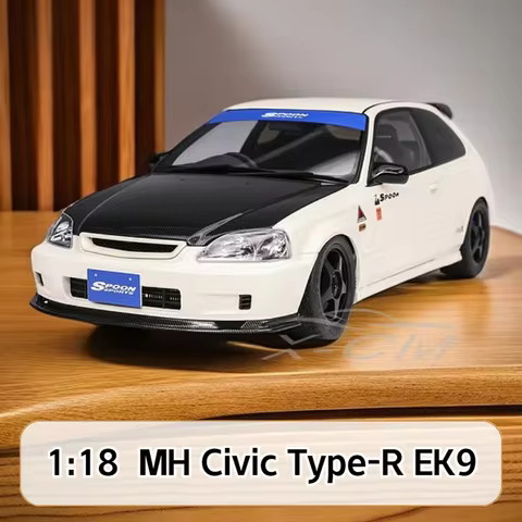1/18 Diecast Model Car Model MH Civic Type R Type-R (EK9) Sports Gifts for Collectors