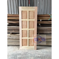 SKS Solid Door MD10 Standard Size Wood Pintu Kayu Timber Veneer