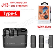 Microphone Nirkabel Lavalier Dual Wireless Mic Bluetooth Portable Mic Clip On Wireless Microphone 2