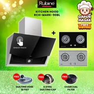 Dapur Masak Rubine Kitchen Hood RCH-MARK-90BL Cooker Hood Kitchen Hood and Hob Set Dapur Penyedut Se