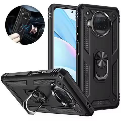 Armor Case For Xiaomi Mi 10T Lite 5G Magnetic Ring Holder Stand Cover For Mi Note 10 10T Pro Xiaomi 