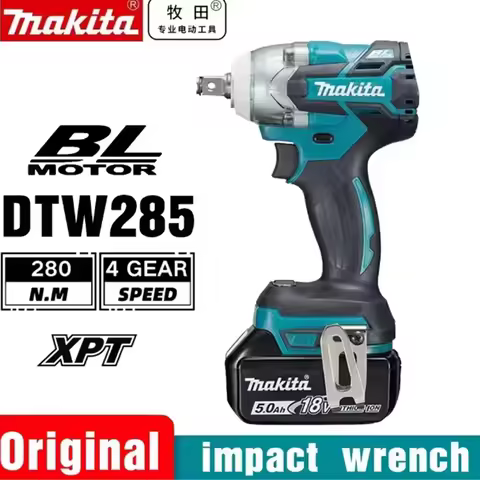 100% New Original Makita Battery 18V Rechargeable Li-lon Battery Fits Makita Power Tool, + DTW285 28