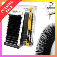 NAGARAKU Pre-Made Volume Lash Fans – 2-Layer Bonded Extensions, 12 Rows, 2D–6D, Ultra-Fine Lightweig