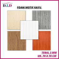 PALING MURAH!! WALLPAPER DINDING 3D MOTIF KAYU (TEBAL 3 MM) UKURAN 70 X 70 CM WALLFOAM WOOD MURAH