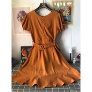 2-hand/pass/clearance branded fishtail dress with belt