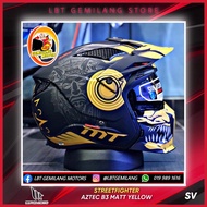 MT HELMETS STREET FIGHTER [AZTEC B3 MATT YELLOW]