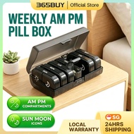 Pill Organizer 7 Day Weekly Medicine Box AM PM Travel Vitamin Tablet Storage Dispenser Case