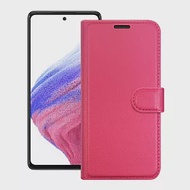 Dapad for Samsung Galaxy A53 5G 百搭時代多卡式夾層皮套 桃紅