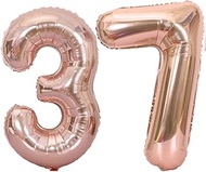 37 Number Foil Balloon Number 40 Inch Jumbo Giant Balloon for 37th Birthday Party Decoration Wedding