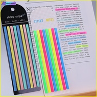 【 MA】Slim Sticky Note Color Fluorescent Note Sticker Creative Note Paper Translucent Index Sticker