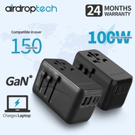 AIRDROPTECH GaN PD 160W / 140W / 100W Universal Travel Adapter Wall Charger USB Type C Fast Charging