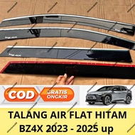 Black Flat Side Visor Gutter with Chrome List BZ4X 2023 2024 2025 2026