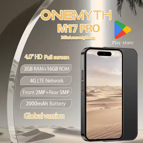 ONEMYTH M17 Pro Mini Smartphone 4.0-inch, 4G Dual SIM Dual Standby, Play Store (2+16GB/3+64GB) Facia