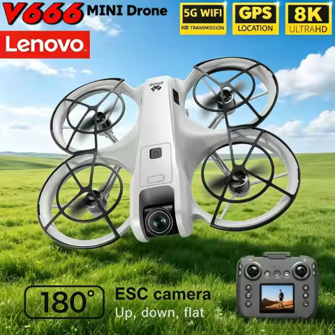Lenovo V666 Drone 8K Professional WIFI 5G Drone Obstacle Avoidance Brushless Altitude Headless Mode 