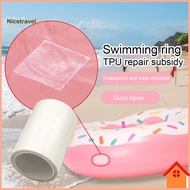 [Ni] Swimming Ring Repair Patch Waterproof Clear Self-adhesive Pool Umbrella Repair Patch Strong Adhesion for Inflatable Swimming Pools Easy Fix for Leaks and Tears