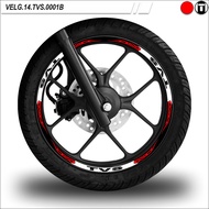 MOTORCYCLE WHEEL VARIATION STICKER Ring 14 ALL TVS 0001B