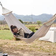 MOBI GARDEN Camping Hammock Sleeping Outdoor Portable Canvas Travel Swing Bed Free Storage Bag