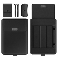 Laptop Bag Laptop Stand Case 5in1 Waterproof Pouch Leather Laptop Case Table Sleeve 13/14inch 多功能电脑保